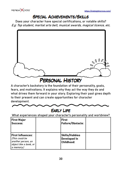 Pro Character Creation Worksheet Preview 30